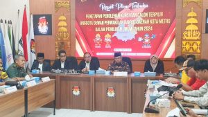 KPU Kota Metro Gelar Rapat Pleno Penetapan Perolehan Kursi Calon Anggota DPRD